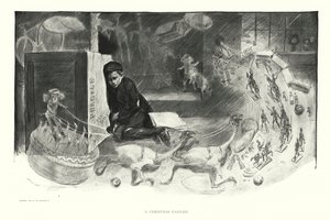 En julfantasi (litografi) av Charles Dana Gibson