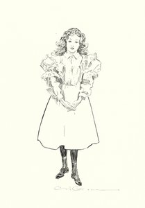 En liten amerikansk flicka (litografi) av Charles Dana Gibson