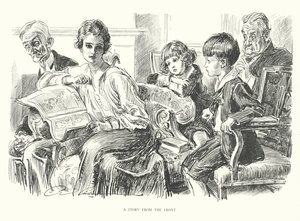 En berättelse från fronten (litografi) av Charles Dana Gibson