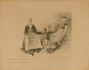 Caleb Plummer och hans dotter, ur "Syrsan på härbret" av Charles Dana Gibson