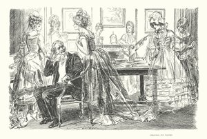 Besökare på julafton (litografi) av Charles Dana Gibson