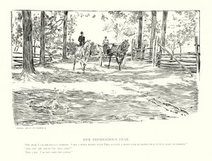 Hennes enorma rädsla (litografi) av Charles Dana Gibson