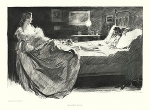 Hans första kärlek (litografi) av Charles Dana Gibson