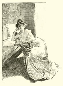 Illustration för The Social Ladder av Charles Dana Gibson