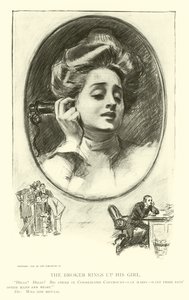 Illustration för The Social Ladder av Charles Dana Gibson