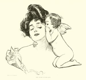 Illustration för The Social Ladder av Charles Dana Gibson