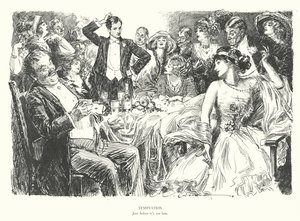 Frestelse, precis innan det är för sent (litografi) av Charles Dana Gibson
