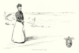 Flickan som älskade en sjöman (litografi) av Charles Dana Gibson