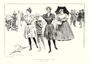 Den överarbetade amerikanske fadern (litografi) av Charles Dana Gibson
