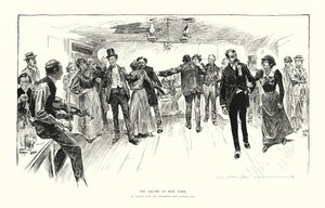 Salongerna i New York (litografi) av Charles Dana Gibson
