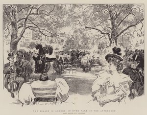 Säsongen i London, i Hyde Park på eftermiddagen