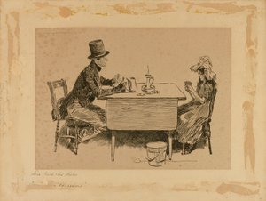 Tom Pinch och hans syster, från "Martin Chuzzlewit" av Charles Dana Gibson