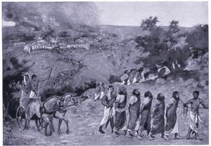 Egyptiskt läger på Oljeberget, ca 1920 (litho)