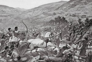 Sety I i Syrien, XIX:e dynastin (litografi)