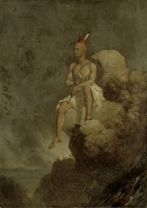 Indisk krigare på kanten av ett stup, 1847