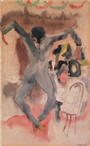 Black Dancing (wc på papper) av Charles Demuth