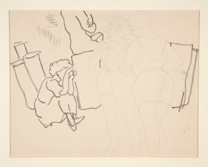 Fyra figurer på stranden, förmodligen i Provincetown av Charles Demuth