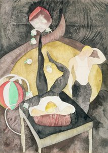 Two Acrobat Jonglörer, 1916 (wc på papper) av Charles Demuth