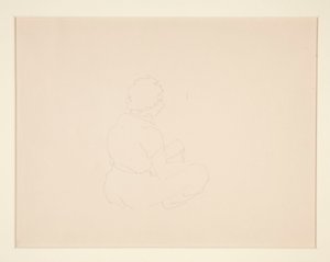 Kvinna som sitter på stranden, förmodligen i Provincetown av Charles Demuth