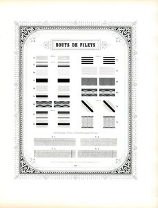 Dekorativa linjeornament och bårder (tryck) av Charles Derriey