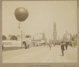 Ballong och pariserhjul, World Columbian Exposition, Chicago av Charles Dudley Arnold