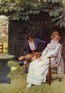Illustration för The Amateur Gentleman av Jeffery Farnol (litho i färg)