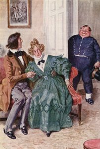 Illustration till The Pickwick Papers av Charles Dickens (färglitografi) av Charles Edmund (after) Brock