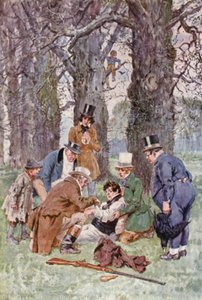 Illustration till The Pickwick Papers av Charles Dickens (färglitografi) av Charles Edmund (after) Brock