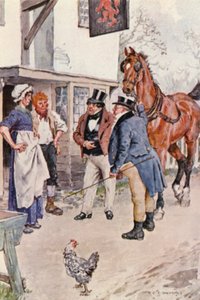 Illustration till The Pickwick Papers av Charles Dickens (färglitografi) av Charles Edmund (after) Brock