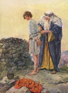 Abraham binder Isak som ett offer av Charles Edmund Brock