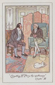 Illustration för Emma av Jane Austen (färg litho) av Charles Edmund Brock