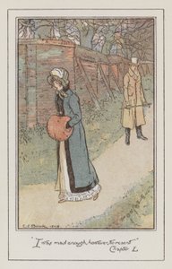 Illustration för Emma av Jane Austen (färg litho) av Charles Edmund Brock