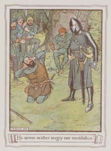 Illustration för Ivanhoe av Sir Walter Scott (litho i färg) av Charles Edmund Brock