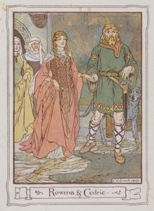 Illustration för Ivanhoe av Sir Walter Scott (litho i färg) av Charles Edmund Brock