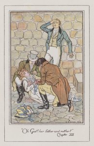 Illustration för Persuasion (färg litho) av Charles Edmund Brock