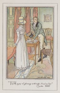 Illustration för Persuasion (färg litho) av Charles Edmund Brock