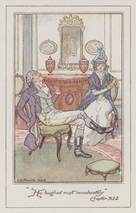 Illustration för förnuft och förnuft av Jane Austen (litho i färg) av Charles Edmund Brock