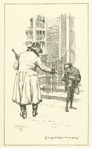 Illustration till The Essays of Elia av Charles Lamb (gravyr) av Charles Edmund Brock