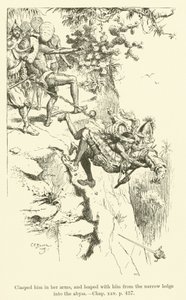 Illustration för Westward Ho! av Charles Kingsley (gravyr) av Charles Edmund Brock