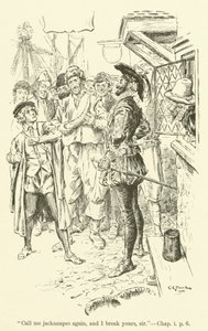 Illustration för Westward Ho! av Charles Kingsley (gravyr) av Charles Edmund Brock