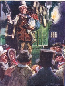 Nu kommer jag inte att fråga dig hur mycket för lotten, men hur lite, illustration från Dr Marigolds Recept, 1910 av Charles Edmund Brock