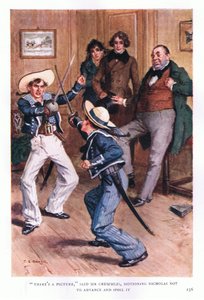 Det finns en bild, sa Mr Crummles och vinkade Nicholas att inte gå vidare och förstöra den av Charles Edmund Brock