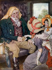 ?De tog tacksamt emot godisen han bjöd på.? av Charles Edmund Brock