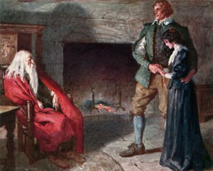 Ni två dårar! sade han till sist, med ett djupt förakt som inga ord kan uttala: "Ni två dårar!" av Charles Edmund Brock