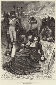 Mort du Marechal Lannes a Essling; Napoleon och den döende marskalken Lannes i slaget vid Aspern-Essling, Österrike
