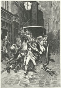 Arrestering av Georges Cadoudal, bretonsk konspiratör mot den franska revolutionen. av Charles Edouard Delort