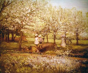The Orchard (olja på duk) av Charles Edward Conder