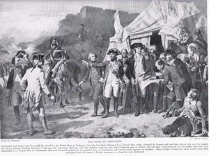 Belägringen av Yorktown, illustration från "Hutchinson