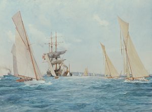 En Yacht Race av Charles Edward Dixon