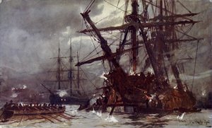 Utskärning ur Hermione (Retribution), 1799 av Charles Edward Dixon